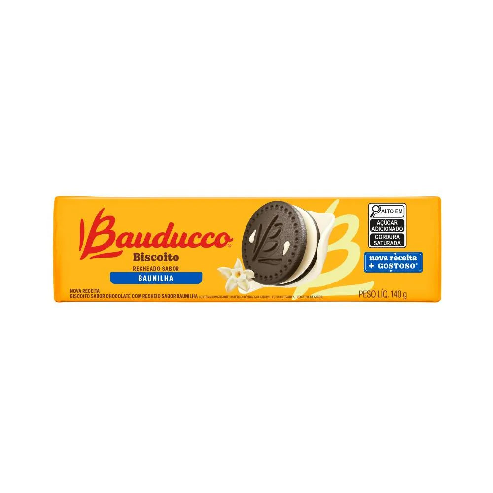 Biscoito Recheado Bauducco Baunilha 140g