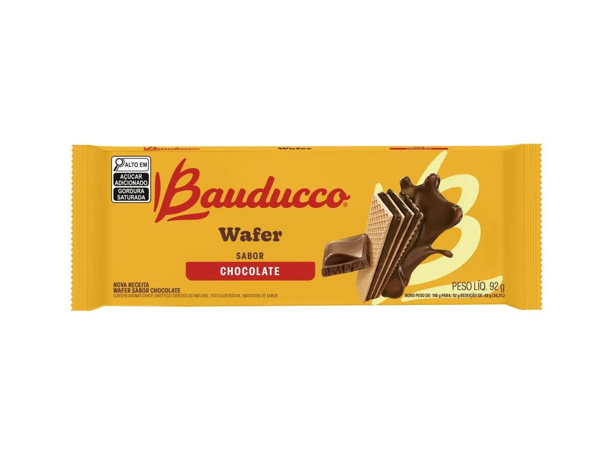 Biscoito Wafer Bauducco Chocolate 92g