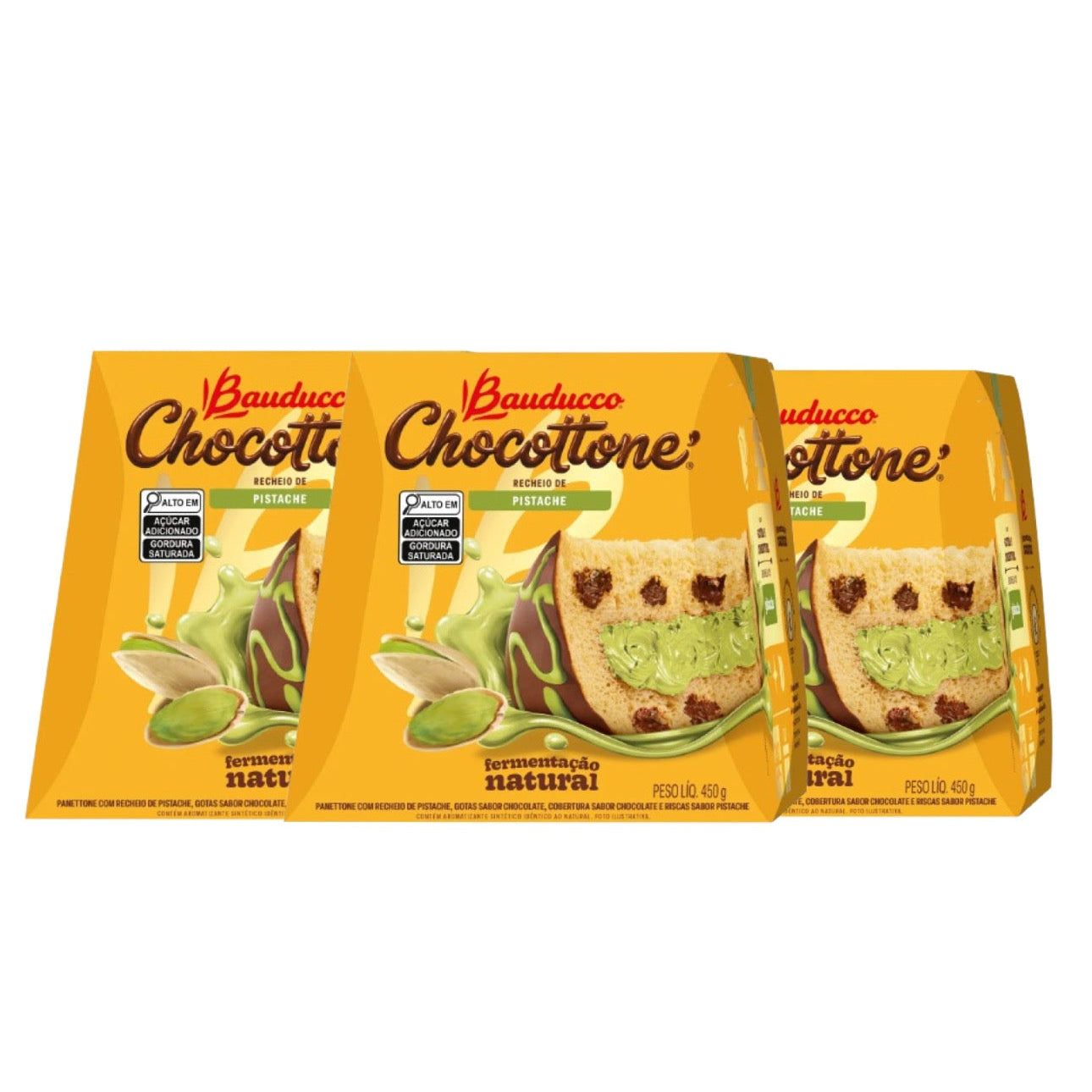 Kit 3 Chocotone Pistache 450g