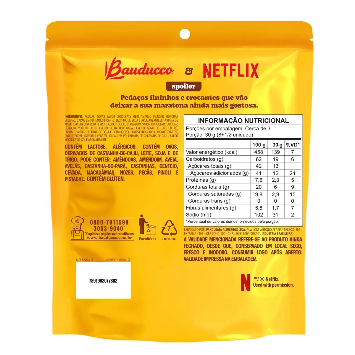 Caixa Bauducco Biscoito Choco Brownie 80g 12 unid